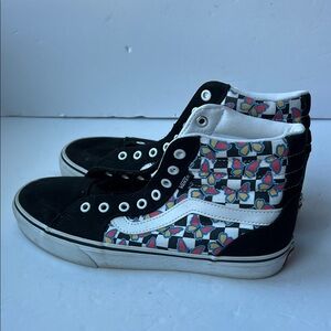 VANS “Filmore Hi” Butterfly Checkerboard High Top Women’s Size 9.5 Multi 🟡